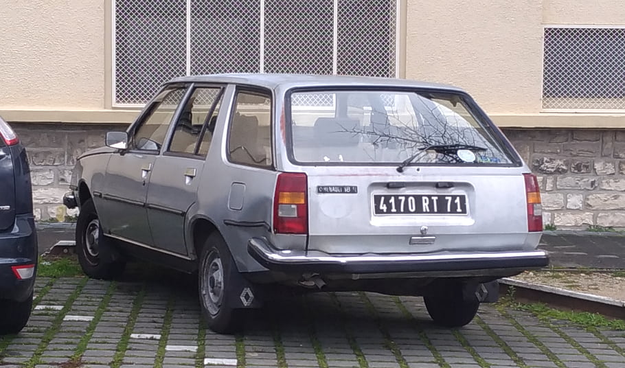 renault, 18, tl, přestávka, 1980, chalon, sur, saone, auto, vinobraní, licence