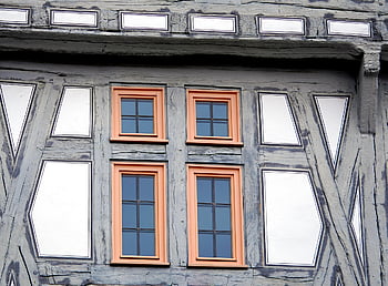 korsvirkeshus, truss, Fasad, fönster, historisk, arkitektur