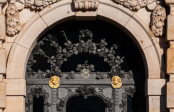 front Door, gate, entrance, ornament, curlicue, house Entrance