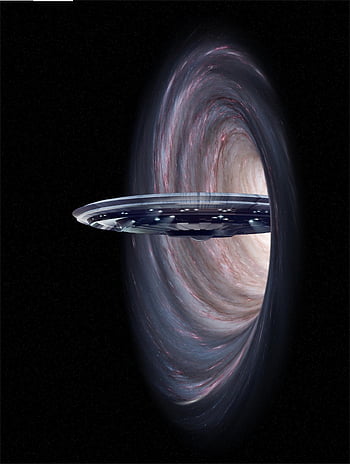 ufo, wormhole, phone Wallpaper, space, fantasy, spaceship, alien, vortex, cosmos, galaxy, outer Space