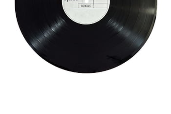 černá vinylová deska, Klasický vinyl, Černý záznam, vinylový disk, bílé pozadí, hudební záznam, zvukový disk, stereo záznam, vinylové album, přehrávač, hudební album