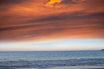 mare, spiaggia, tramonto, acqua, oceano, costa, crepuscolo, ultimi bagliori, natura, paesaggio