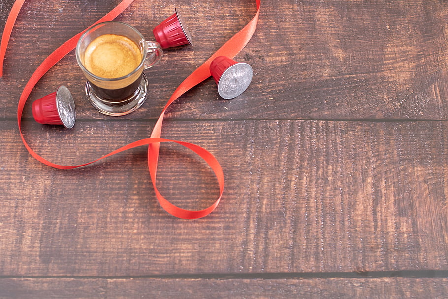 holiday, espresso, coffee, flat lay, rustic, table, wood, drink, morning, breakfast, home