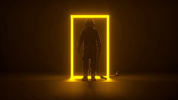 astronaut, portál, světlo, kosmonaut, skafandr, dveře, záře, neonové světlo, temný, Mera, OK