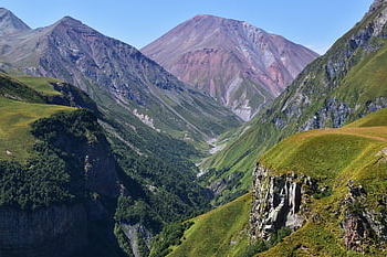 georgia, caucasus, mountains, nature, landscape, hike, panorama