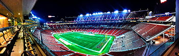fotbalový stadion, noční výhled, Levi's Stadium, santa clara, Závalná světla, panoramatický výhled, sportovní aréna, Osvětlený stadion, prázdná sedadla, pole, Noční fotbal