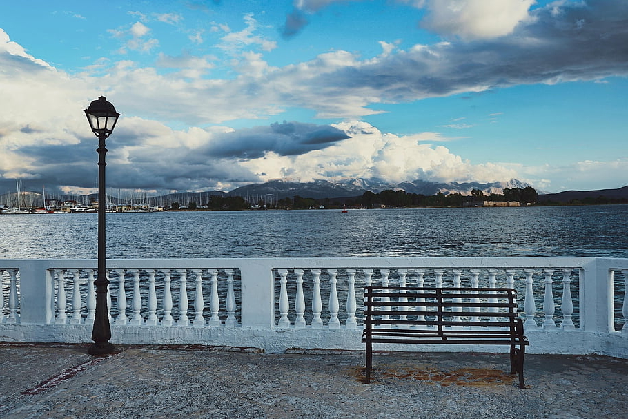 Řecko, promenáda, moře, lefkada, preveza, přístav, krajina