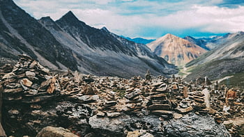 Tibet, tumulo, pietre marnyi, buddismo, preghiera, cultura, rocce, pietre, mucchio, pila, paesaggio