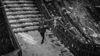 woman, shaman, witch, healer, snow, dream Catcher, mystic, mysteriously, gloomy, surrealism, fantasy