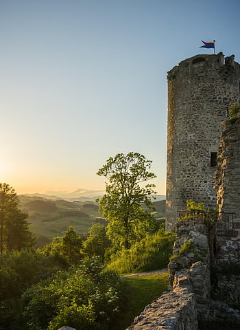 waxenberg, castle, keep, tower, wall, masonry, fortress, mühlviertel, austria, upper Austria, castle Wall