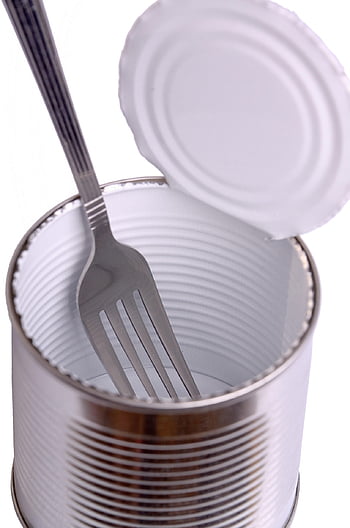 umět, Vidlička, jídlo, bílý, prázdný, konzervy, kov, obchod, rychle, cín, ocel