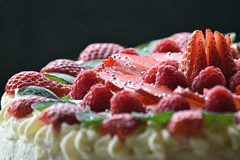 torta, eper, desszert, boldog születésnapot, édes, cukor, pékség, gyümölcs, málna, élelmiszer