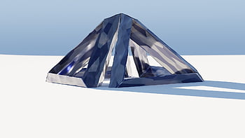 isbjerg, trekantede, pyramide, glød, mode, kold, himmel, 3d, design, kunst, trekant