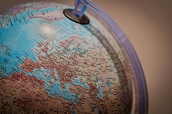 world globe, close-up photography, European countries, detailed shot, educational purposes, globe map, world map, close-up image, globe close-up, educational globe, European map