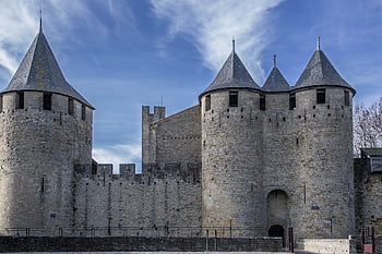 cité de carcassonne, Kastil, Arsitektur, pertengahan, bersejarah, historis, benteng, tengara, objek wisata, bangkai, Perancis