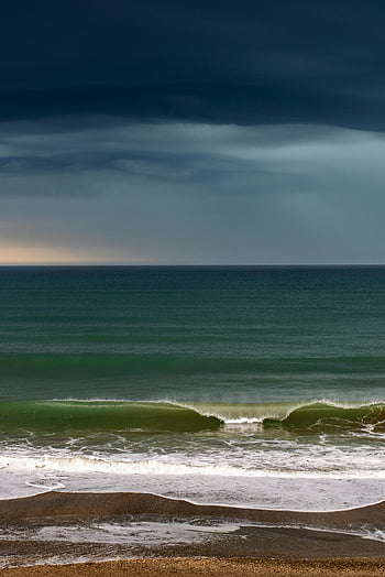 vlnobití, pobřeží, vlny oceánu, bouřlivé nebe, Mar del Plata, Argentina, podmanivý pohled, plážové scény, pobřežní krajiny, temné mraky, mořské vlny