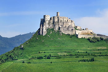 spiš Castle, castle, hilltop, ruins, citadel, fort, fortress, fortification, architecture, masonry, mountains