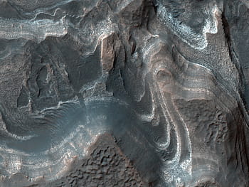 Mars, NASA, MRO, JPL, highrise, Uarizona, kerrostetut sedimentit, Hellas Planitia, muinainen kraatteri, geologia, maisema
