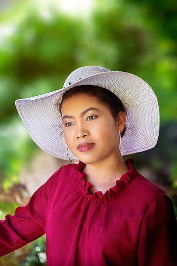beauty, fashion, cambodian, woman, girl, hat, beautiful, model, pose, portrait, cambodian Women