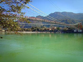 elv, bro, fjellene, vann, Haridwar, Uttarakhand, natur, Rishikesh, india, Haridwar Ind