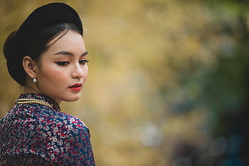 wanita, ao dai, model, Asia, wanita muda, mode, tradisional, gaun, gaya, wanita bergaya, anggun
