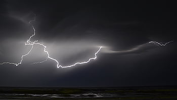 fulmine, tempo metereologico, tempesta, clima tempestoso, temporale, notte, cielo notturno, buio, bullone, cielo, natura