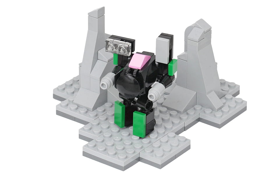 lego, mech, Mobilní rám nula, zbraně, raketomet, povodňové světlo, mikroskopická, moc, MFZ, rám, Kánon 100 mm