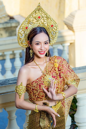 donna, modello, giovane, Costume tradizionale, Tailandia, Asia, Sud-est asiatico, ragazza vietnamita, moda, ritratto, bella ragazza