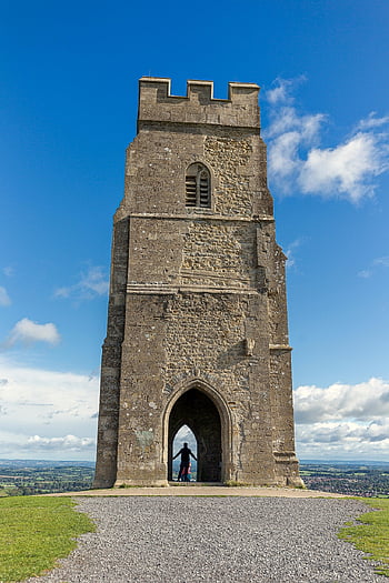 tower, medieval, archway, gateway, glastonbury, st Michaels Church Tower, somerset, england, celtic, landmark, tor