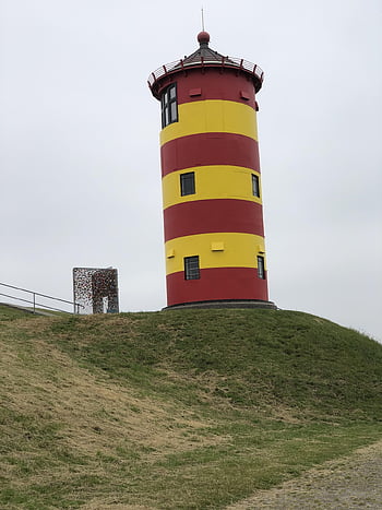 maják, pilsum, otto, greetsiel, žlutá, věž, Německo, severní Německo, ostfriesland, Severní moře, prohlížení památek