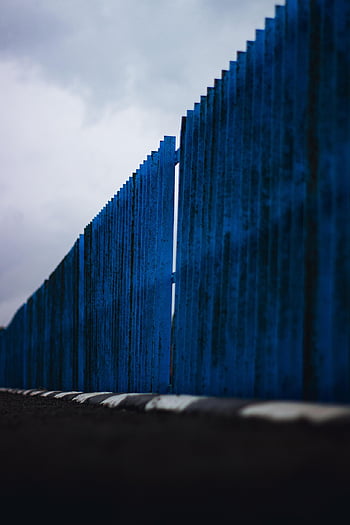 fence, metal, structure, iron, blue Fence, weathered, rusty, rust, shadow, wrought, protection