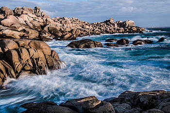 sea, coast, rocks, beach, waves, ocean, water, nature, rock Formation, rocky Coast, stones