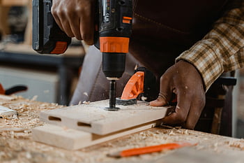 marangoz, delme, ahşap, atölye, talaş, matkap, ahşap tahta, ağaç, marangozluk, elektrikli el aleti, hands-on work