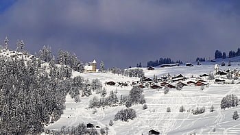 paisaje de invierno, nieve, falera, Surselva, Grisones