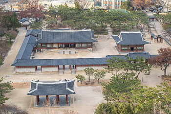 tradiční architektura, hanok, Soul, Korejská republika, Jižní Korea, palác, zakázané město, budov