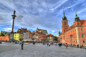 warsaw, castle, square, poland, sigismund's Column, historical, landmark, statue, sculpture, old Town, city