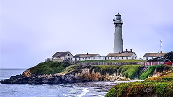 latarnia morska, Latarnia morska punktu gołębi, Wybrzeże, wybrzeże Pacyfiku, morze, ocean, woda, historyczny, punkt orientacyjny, Stacja świetlna Pigeon Point, Natura