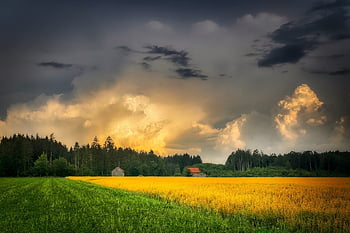 eve, heaven, clouds, cloud Hole, breakthrough, thunderclouds, nature, storm, landscape, sunset, weather