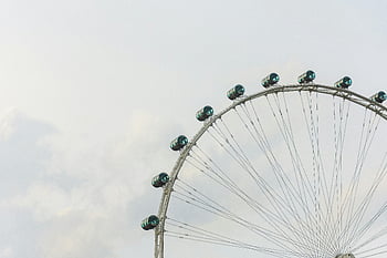 leták singapore, Ruské kolo, inženýrský zázrak, detail, zatažená obloha, singapore, pozorovací kolo, turistická atrakce, mezník, cíl cesty, architektura