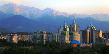hory, almaty, Kazachstán, město, krajina