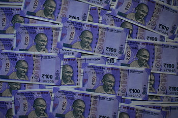 rupie indiane, Violo colorato, Progettazione di valuta, Calcutta India, Reserve Bank of India, Close-up di banconote, Dettagli di denaro, valuta indiana, rupie viola, Immagine in contanti, Note finanziarie