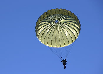 fallskjerm, mennesker, falle, himmel, fallskjermhopping, militær, fallskjermhopper, armerte styrker, trening, hoppe av