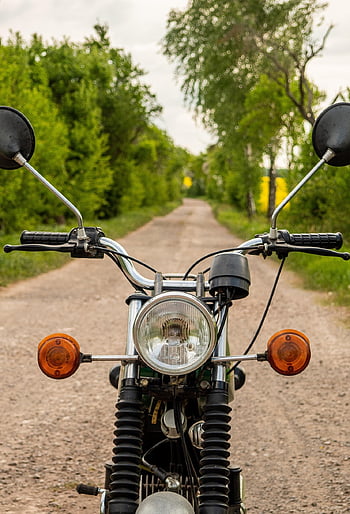 motorcycle, ride, bike, simson, moped, nature, gdr, road, trees, old, landscape