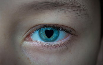 occhio, amore, romanza, ciglia, sopracciglia, iris, macro, vista, un cuore, allievo, occhi