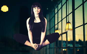 meditazione, spirituale, donna, yoga, salutare, zen, spiritualità, pace, calma, rilassamento, benessere