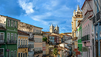 Historic Center of Salvador, colonial buildings, vibrant streets, Bahia Brazil, colorful architecture, colonial architecture, historic buildings, Salvador Brazil, colonial houses, colonial style, vibrant colors