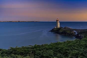 lighthouse, coast, sunset, brittany, france, sea, landscape, atlantic Coast, rock, atlantic, ocean