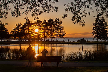 tramonto, lago, paesaggio, natura, cielo, acqua, sfondo, naturale, tranquillo, calmo, la tranquillità, scena
