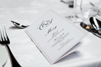 detail, Jídelní lístek, rafinované stolování, stůl, stříbro, elegance, Formální restaurace, nastavení, jídelní stůl