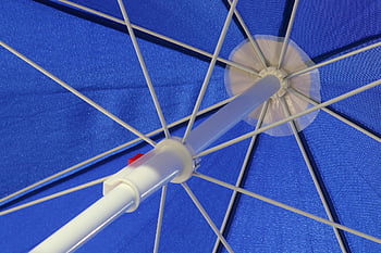 umbrella, screen Linkage, sprout, parasol, blue, shade Tree, summer, vacations, beach, rain, light